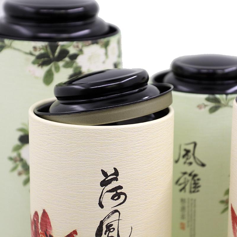 Изображение товара: Упаковочная бумажная коробка Xin Jia Yi, Круглая Подарочная бумажная коробка с цветочным узором, металлическая крышка, подарочные круглые банки, бумажные коробки