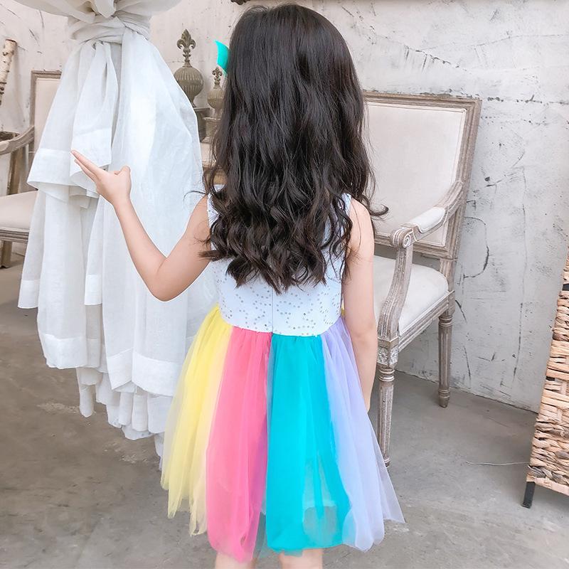 Изображение товара: Платье для девочек с единорогом летнее платье праздничное платье для девочек на день рождения Одежда для маленьких девочек платье принцессы