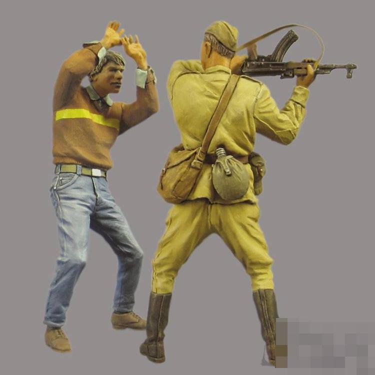 Изображение товара: Неокрашенный набор, модель солдата из полимера, модель солдата и rebel II, GK, военная тема Второй мировой войны, 1/35
