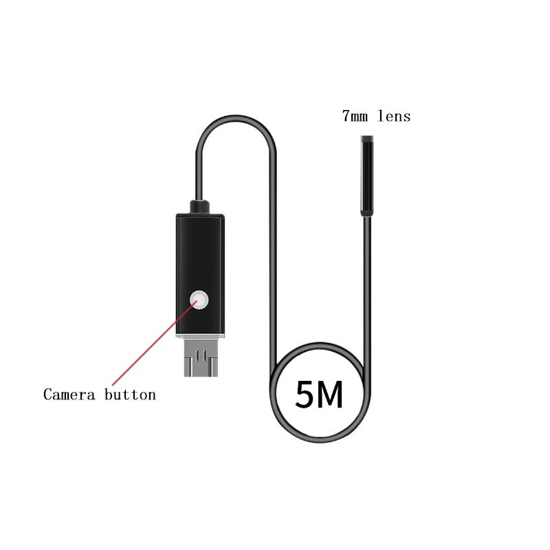 Изображение товара: Эндоскоп 5,5 мм Android водонепроницаемый мобильный телефон светодиодный эндоскоп бороскоп камера для осмотра внутренней поверхности жесткий/мягкий провод Автомобильная Труба инспекции