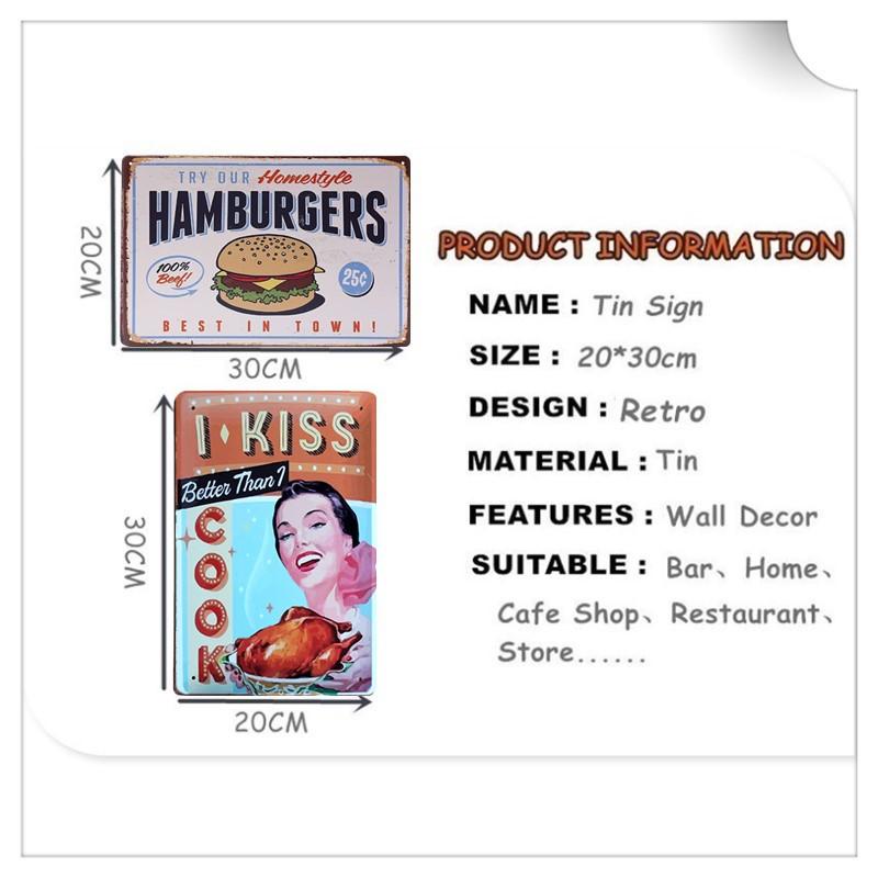 Изображение товара: Попробуйте нашу домашнюю стиль гамбургеров лучшее в городе Винтаж жестяная вывеска бар украшение для стен дома, паба Ретро Художественная плакат