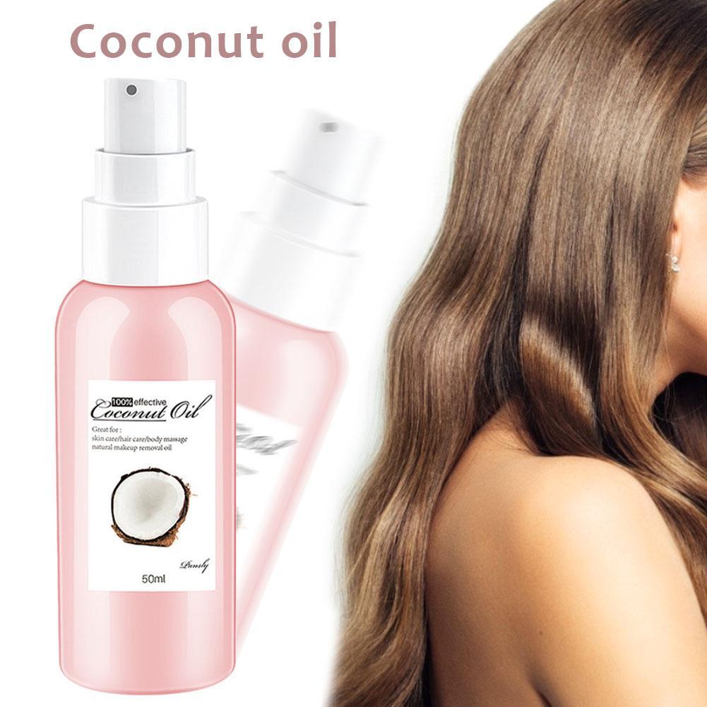 Изображение товара: Натуральное кокосовое масло для волос и тела, 50 мл, ароматерапия, средство для снятия макияжа, уход за кожей, маска для волос, массажное расслабляющее масло