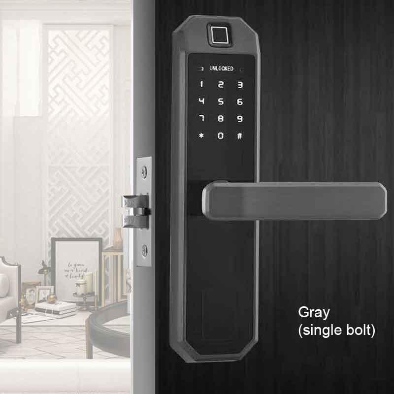 Изображение товара: Дверной замок с Биометрическим распознаванием отпечатков пальцев, умный электронный замок, проверка отпечатков пальцев с паролем и RFID-разблокировкой