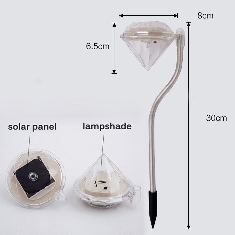 Изображение товара: Новинка, Солнечная лампа в форме алмаза, экологически чистый, энергосберегающий уличный светильник для сада, газона, декор, светильник