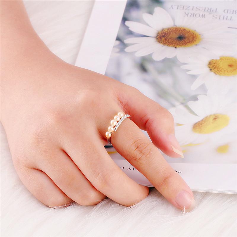 Изображение товара: CLUCI, классическое серебро 925, Женское кольцо с жемчугом, классическое кольцо, ювелирное изделие для свадьбы, Стерлинговое Серебро, простое кольцо, ювелирное изделие SR1088SB