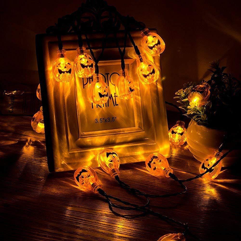 Изображение товара: Гирсветильник в виде тыквы на Хэллоуин, 20 светодисветодиодный, декоративное освещение на солнечной батарее для вечерние НКИ, сада, двора светильник освещение