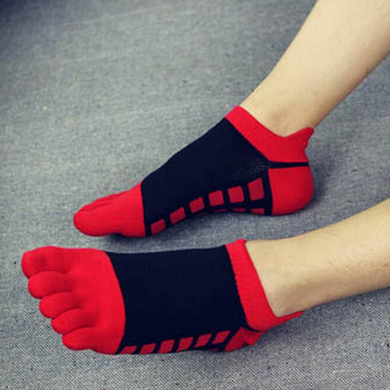 Изображение товара: Новые мужские сетчатые дезодорирующие хлопковые носки с пятью пальцами