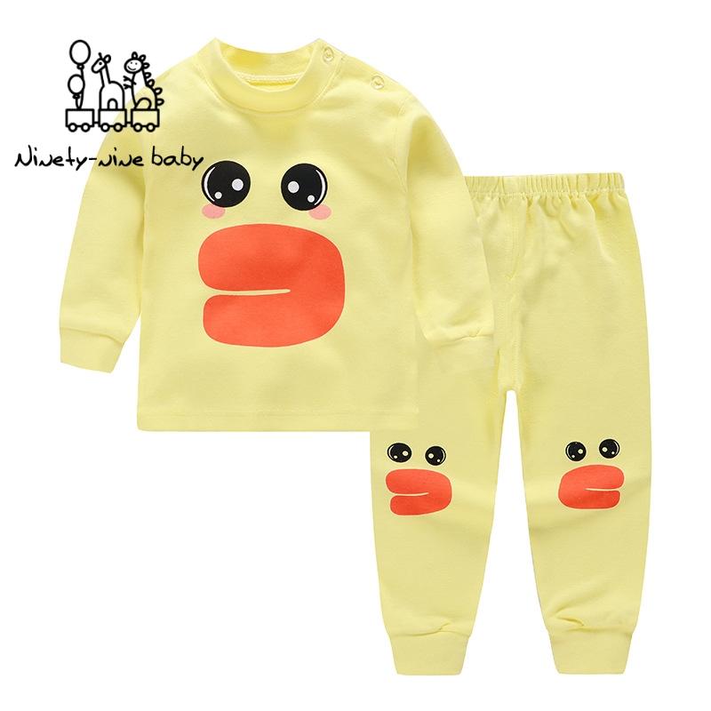 Изображение товара: Детские пижамы shein, детские пижамы для мальчиков и девочек с мультяшными животными, хлопковая одежда для сна