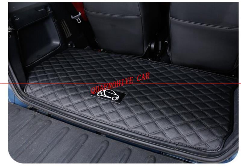 Изображение товара: Кожаный коврик для багажника автомобиля QDAEROHIVE для Mercedes-Benz Smart fortwo Smart forfour, подкладка для груза, аксессуары для интерьера, коврик 2010-2018