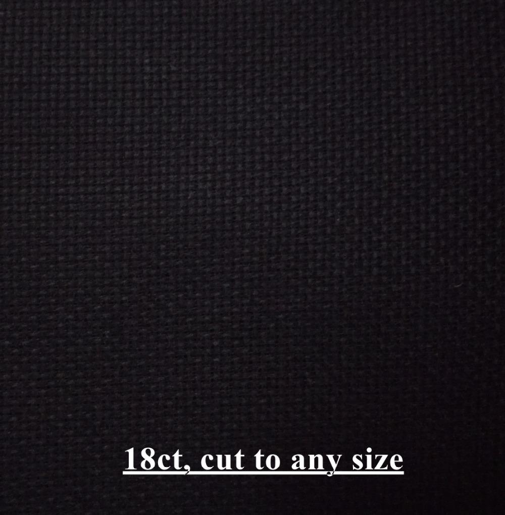 Изображение товара: Oneroom 18ct 14ct 11ct черного цвета ткань для вышивки крестиком холст ручная работа строчки приблизительно разных размеров-