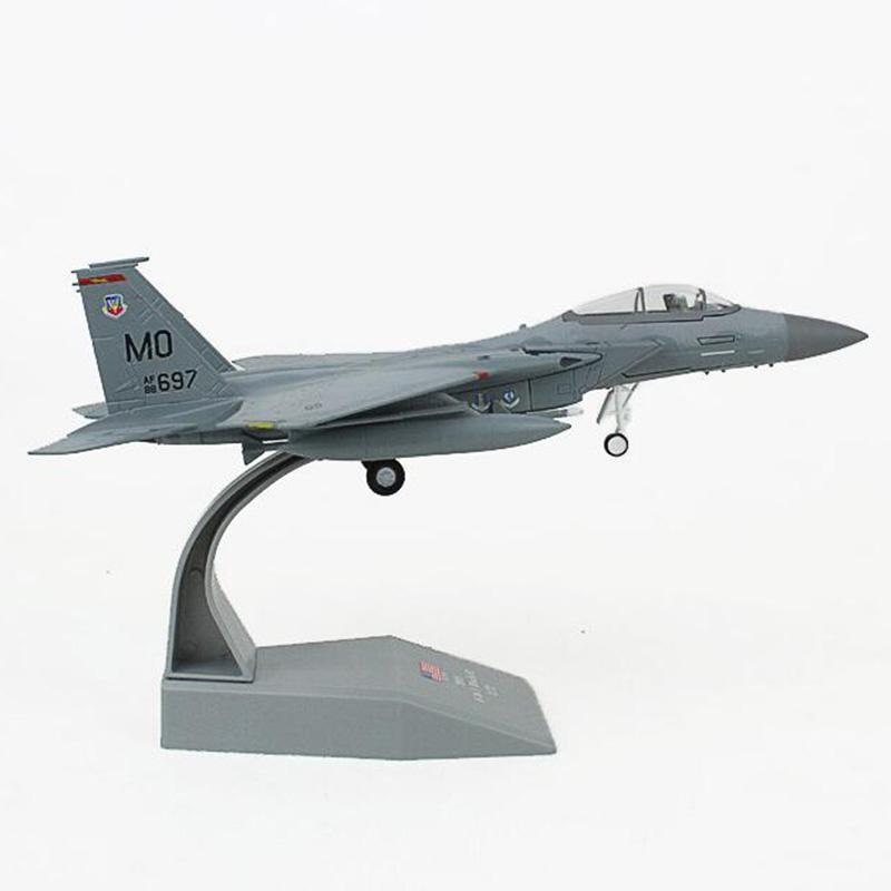 Изображение товара: 1/100 масштаб Американский военно-морской флот США военно-воздушные силы истребитель атака военный самолет модель игрушки F-15 для демонстрации коллекции шоу