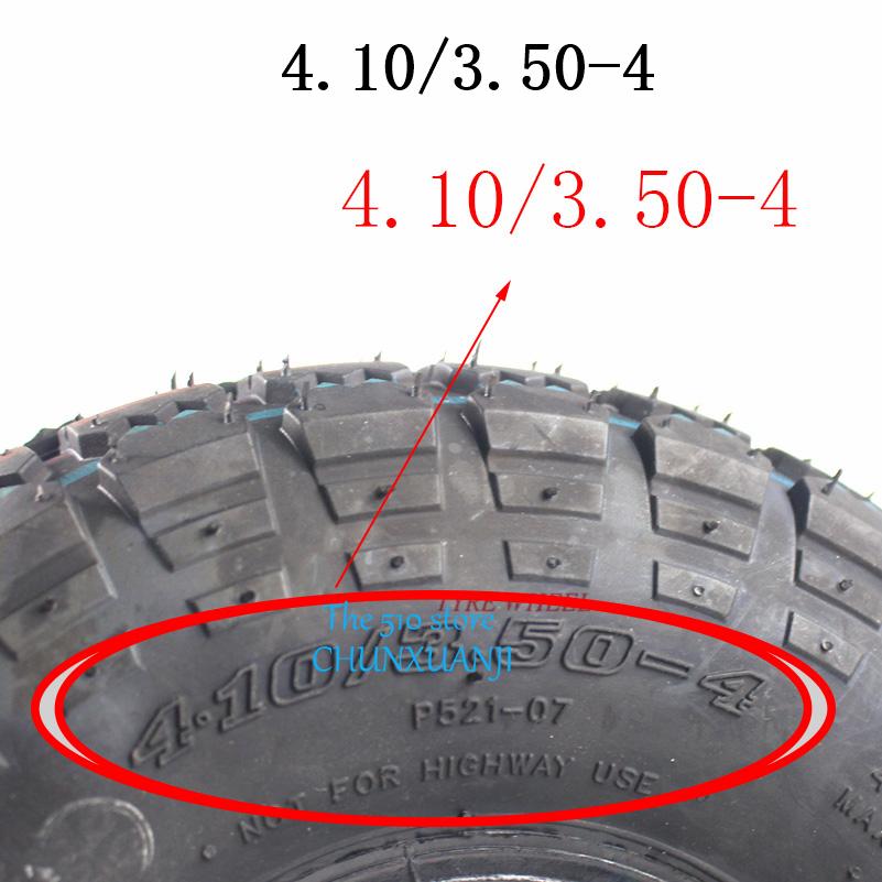 Изображение товара: Шина для скутера 4,10/3,50-4, шина для мини-квадроцикла, внутренняя трубка 3,50-4, подходит для колесных шин Wanda, тележка