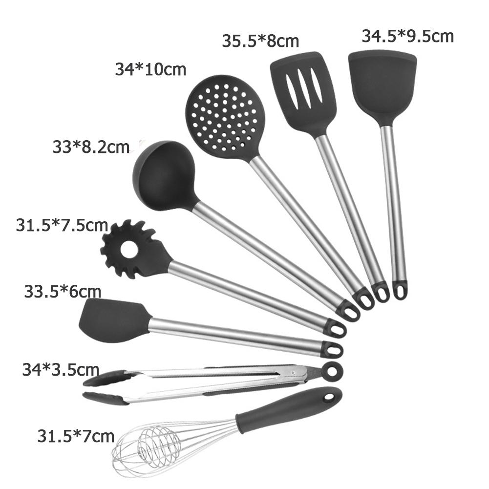 Изображение товара: 1/7/8/9 шт., силиконовые кухонные приборы из нержавеющей стали