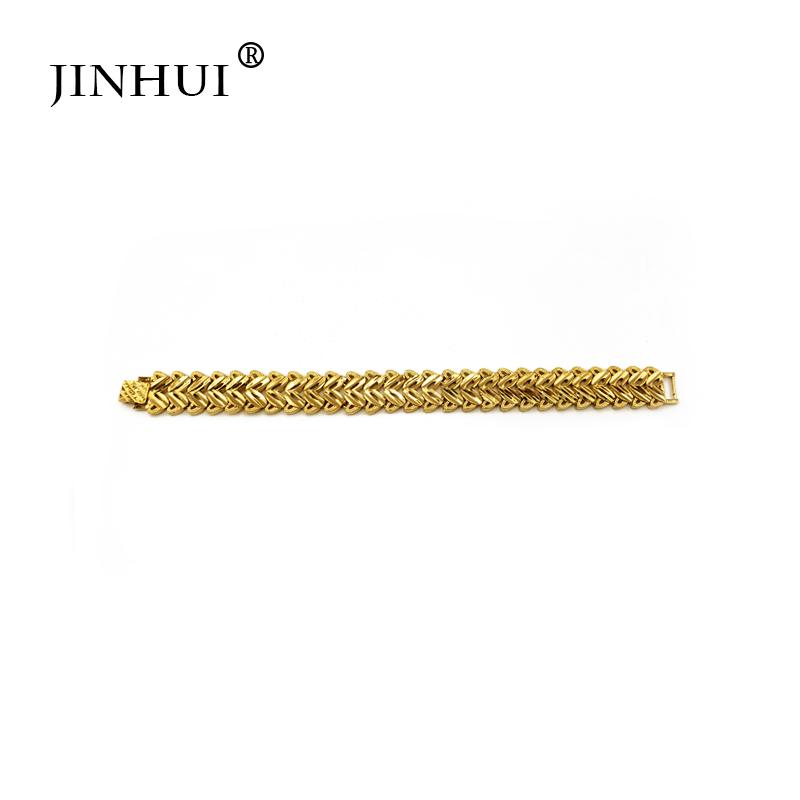 Изображение товара: Jin Hui Модный Новый Африканский Эфиопский золотой цвет мужской браслет женские вечерние украшения Роскошные подарки для друзей Дубай браслет ювелирные изделия