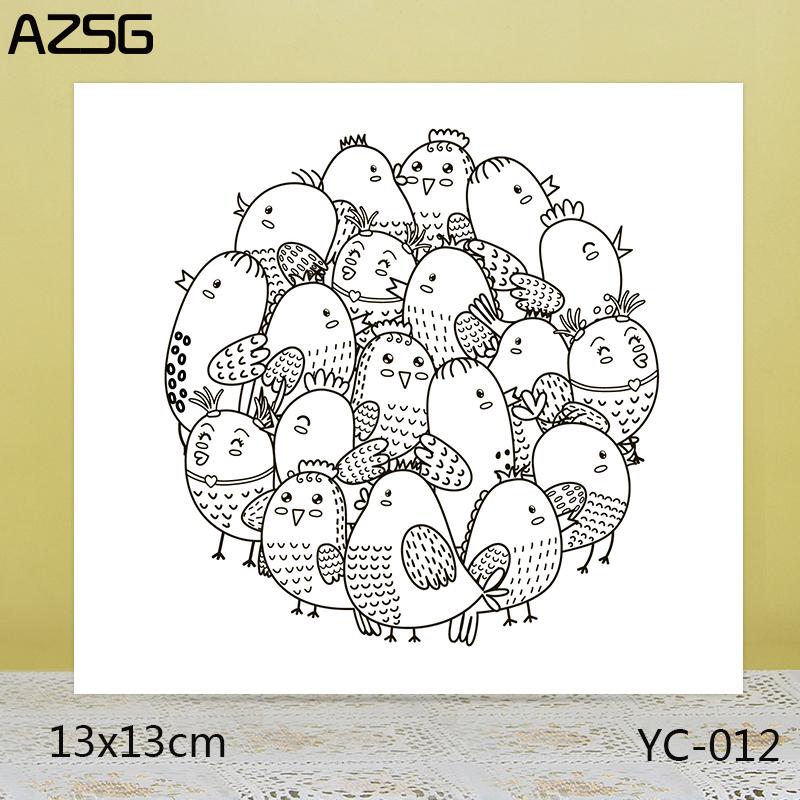 Изображение товара: Прозрачные штампы/уплотнения AZSG Hen для скрапбукинга «сделай сам»/изготовления карт/декоративные силиконовые штампы для альбомов