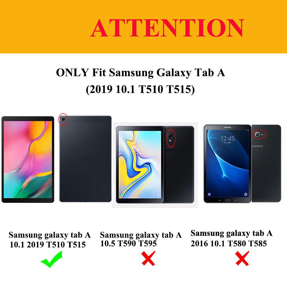 Изображение товара: Чехол для Samsung Galaxy Tab A, 10, 1, 2019, искусственная кожа, Ультратонкий чехол для планшета Samsung Tab A 10,1 дюйма, SM-T510, T515