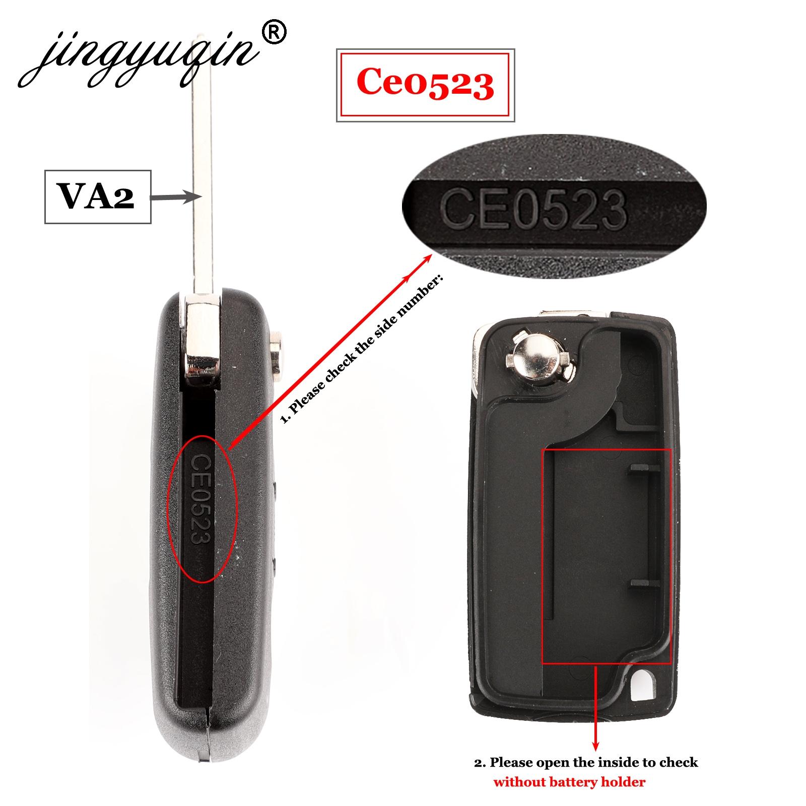Изображение товара: Jingyuqin 10 шт. 2/3 B Чехол для автомобильного ключа для Peugeot 207 307 308 407 607 807 для Citroen C2 C3 C4 C5 C6 раскладной чехол для автомобильного ключа
