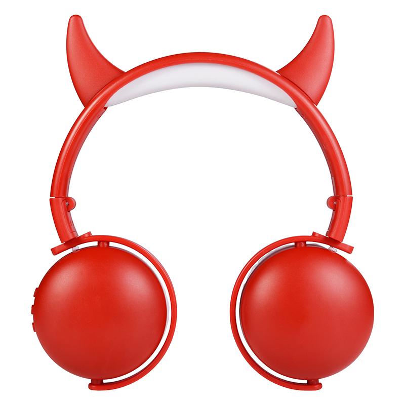 Изображение товара: Наушники с кошачьими ушками Bluetooth с рогами оленя Lite devil ears беспроводная гарнитура светодиодный мигающий для маскарадной музыки