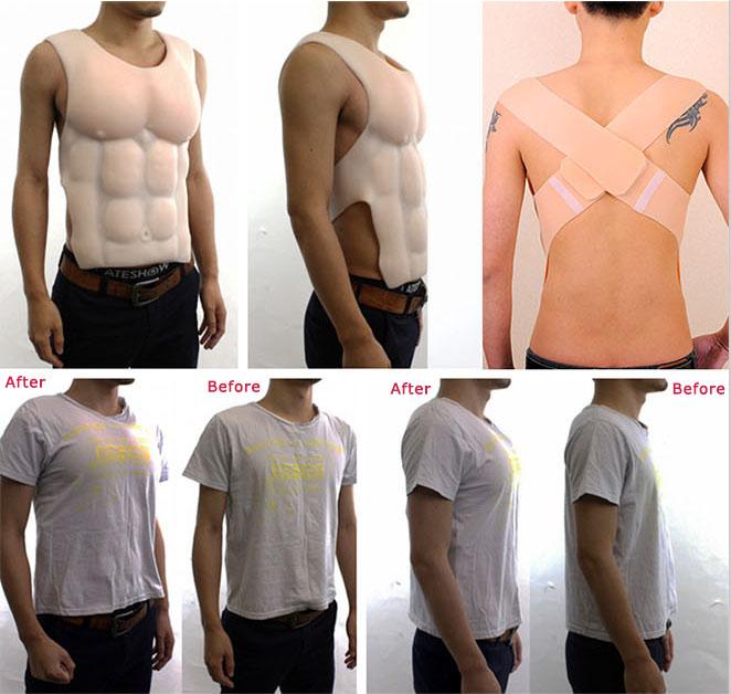 Изображение товара: 2100 г искусственная силиконовая имитация мышц живота моделирование мышц живота Формирователь тела мужское платье для косплея Хэллоуин Srong Man жидкий искусственный