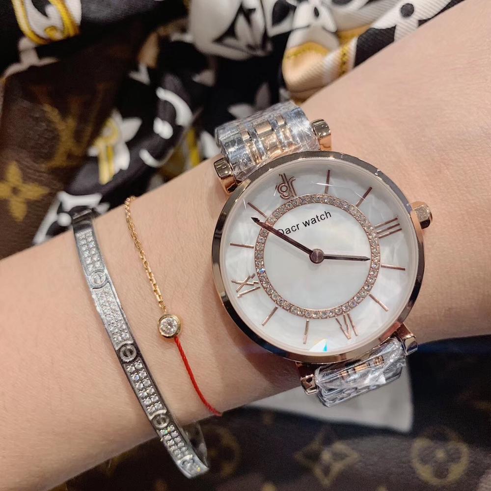 Изображение товара: Модные женские брендовые часы с римскими цифрами, часы-браслет, деловые наручные часы, Кварцевые водонепроницаемые часы, Reloj Montre Femme