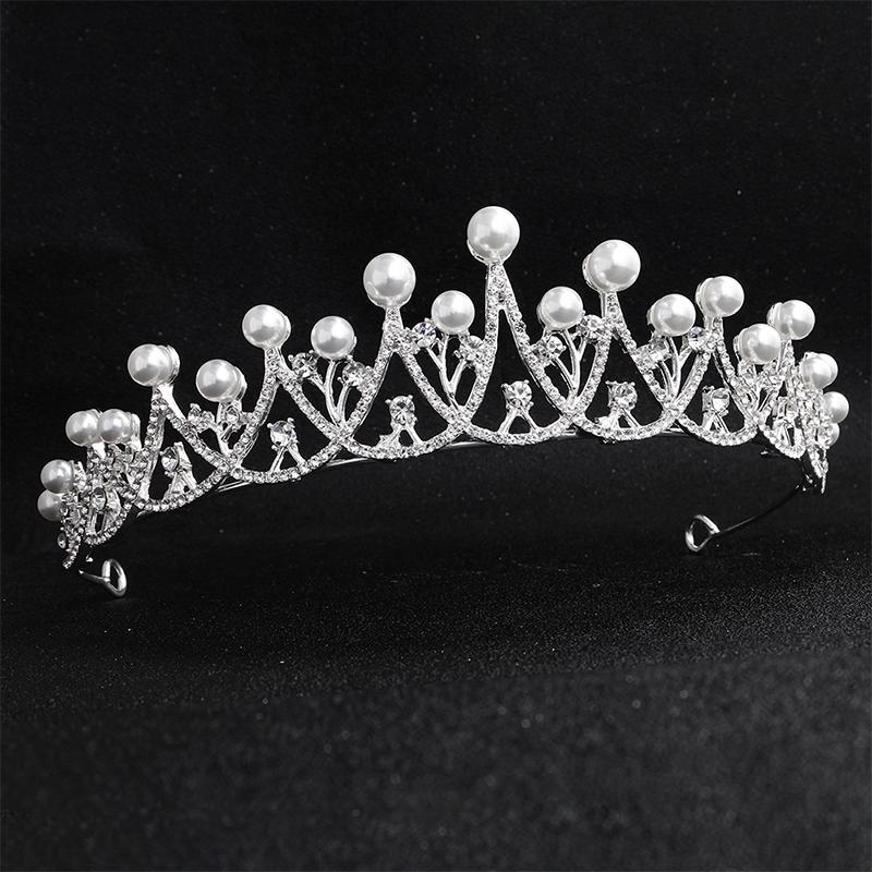 Изображение товара: Новинка 2019, Тиары и короны Miallo с жемчугом и кристаллами, свадебные украшения для волос, Женская корона, диадема