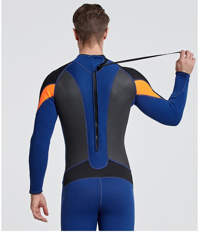 Изображение товара: SBART 3 мм толстый материал, морозостойкий чехол, утепленный костюм для дайвинга, водонепроницаемый Зимний плавательный мужской костюм для плавания