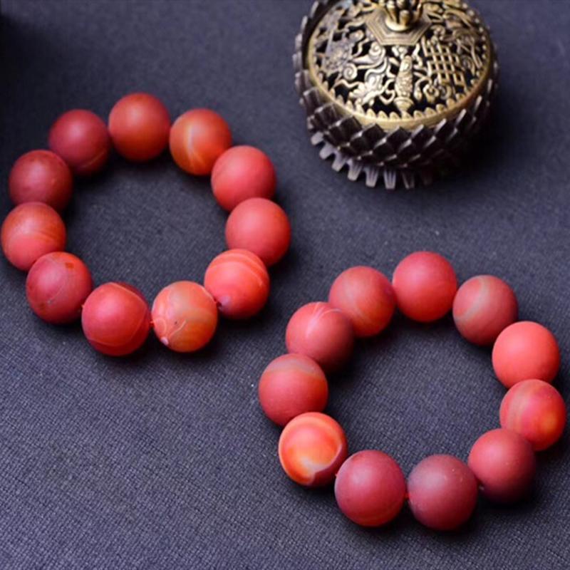 Изображение товара: Дропшиппинг JoursNeige скраб красный натуральный кристалл браслет браслеты из круглых бусин для женщин мужчин, который надевается на лучезапястный сустав камень браслет ювелирные изделия