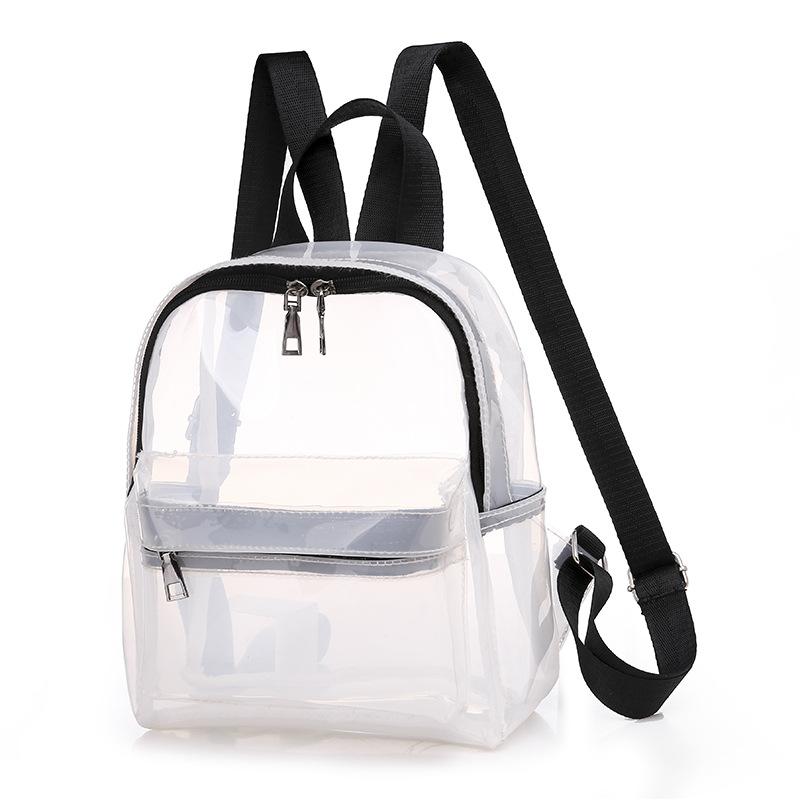Изображение товара: Прозрачный рюкзак 5 шт./лот, водонепроницаемая сумка, женский модный прозрачный рюкзак для студентов колледжа, сумки для женщин, женский рюкзак