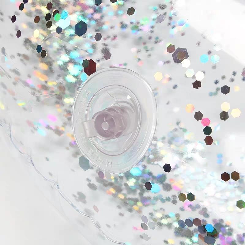 Изображение товара: Надувное Кристальное прозрачное кольцо для плавания, блестящее кольцо для бассейна для взрослых и детей, вечерние плавающие игрушки, спасательный круг с блестками, высокое качество