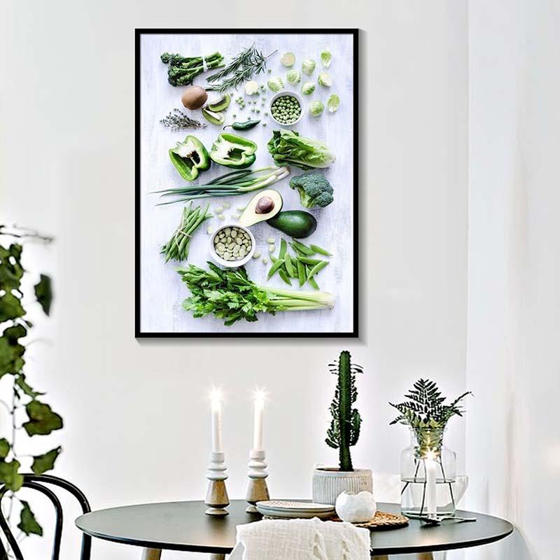 Изображение товара: Скандинавский минималистичный HD настенный искусство овощи фрукты домашний декор картины здоровая еда холст картины модульные кухни плакаты печатные