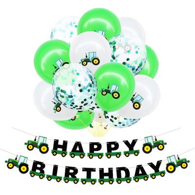 Изображение товара: Детский праздничный набор воздушных шаров в виде мультяшного автомобиля, украшение для дня рождения, вечеринки для будущей мамы, вечеринки для девочки на первый день рождения