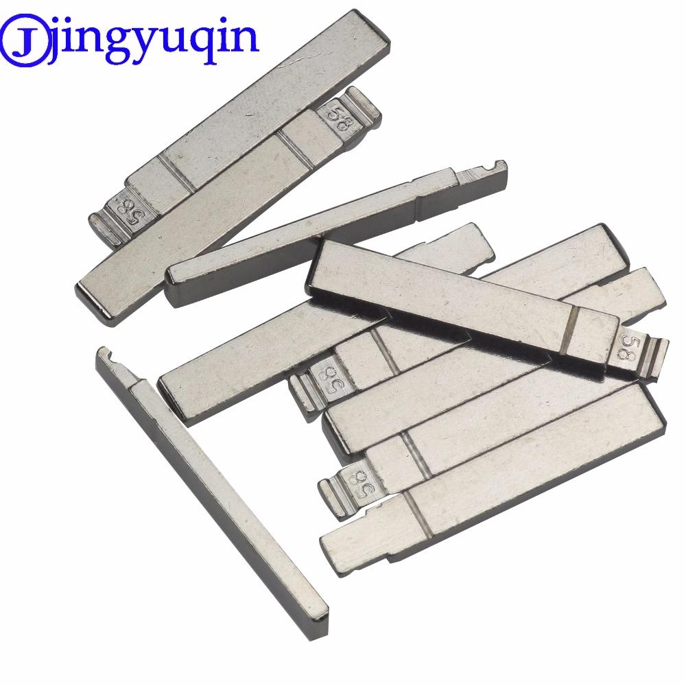 Изображение товара: Jingyuqin 10x NO.58 автомобильное полотно дистанционного ключа для Citroen peugeot откидной ключ без паза Замена
