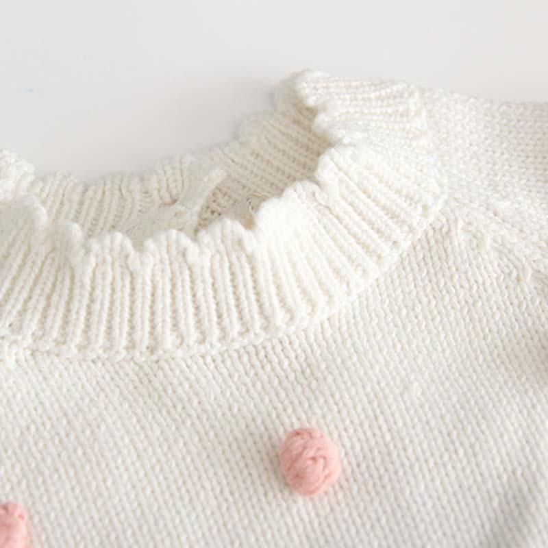Изображение товара: Детская трикотажная одежда детские комбинезоны для маленьких девочек ручной работы с пузырчатыми шариками, вязаные Осенние Комбинезоны для младенцев, детская одежда