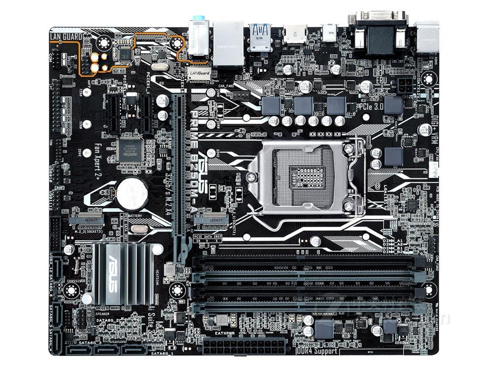 Изображение товара: ASUS PRIME B250M-A оригинальная материнская плата LGA 1151 DDR4 USB2.0 USB3.1 64 Гб B250 б/у материнская плата для настольного компьютера