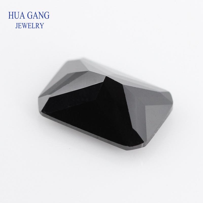 Изображение товара: Черная форма восьмиугольника, стеклянные бусины, искусственные камни для ювелирных изделий, размер 3x5 ~ 13x18 m, бесплатная доставка