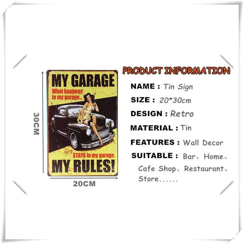 Изображение товара: Лучший гараж для мотоциклов секс леди Винтаж жестяная вывеска бар украшение для стен дома, паба металлический постер в стиле ретро