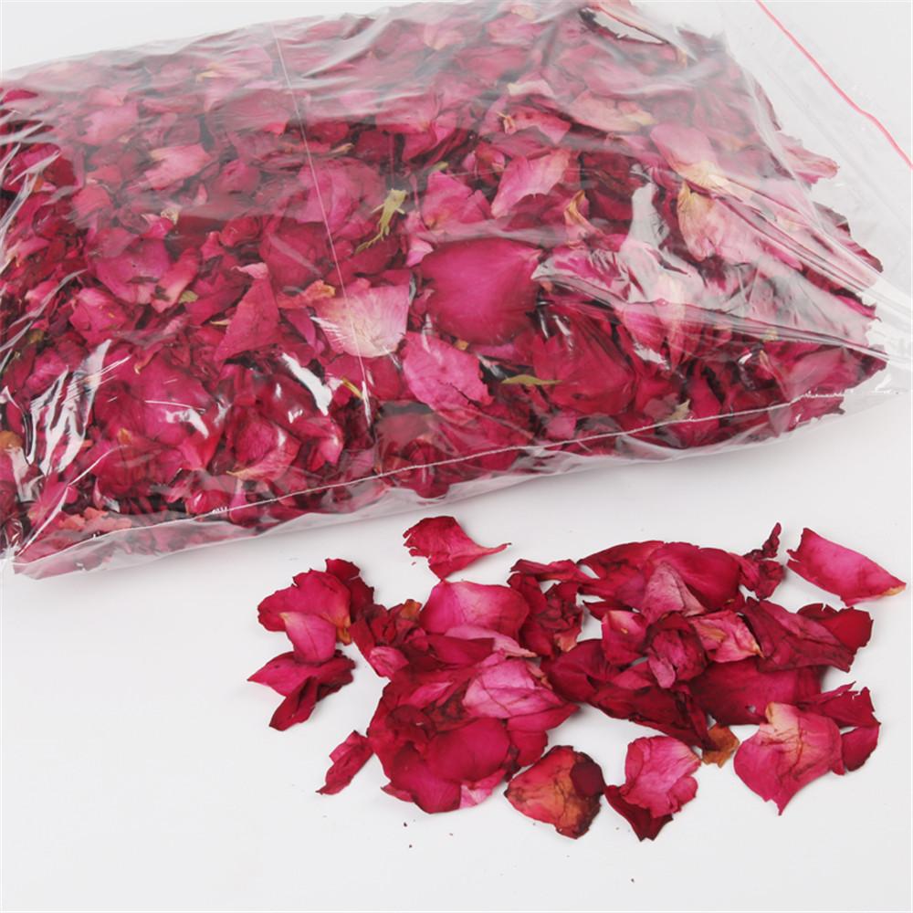 Изображение товара: Бесплатная доставка, сушеные лепестки роз, красные натуральные лепестки роз, 100 г, для ванны, для сухого цветка, для спа, для отбеливания, для душа, для ароматерапии