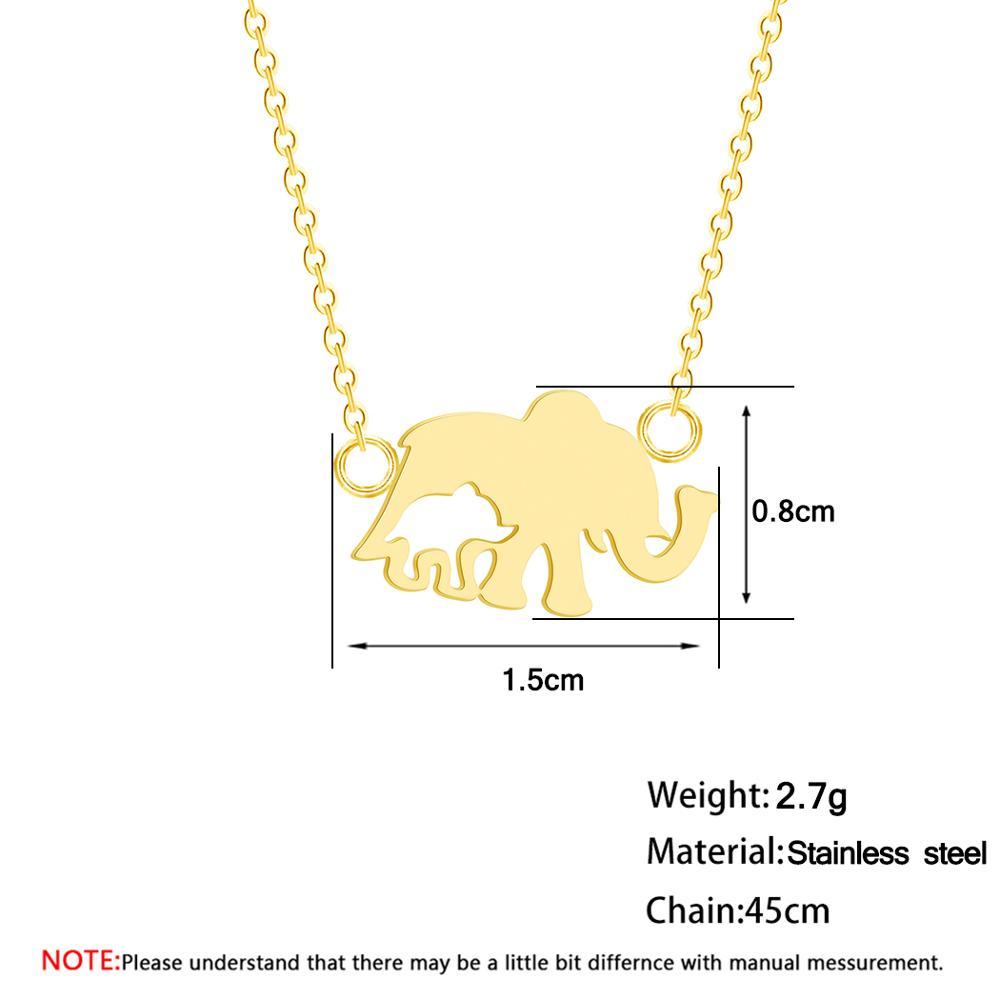 Изображение товара: Чандлер 316L из нержавеющей стали Счастливый Слон ожерелье для женщин ключица цепь чокер воротник готические ювелирные изделия ожерелье De Moda