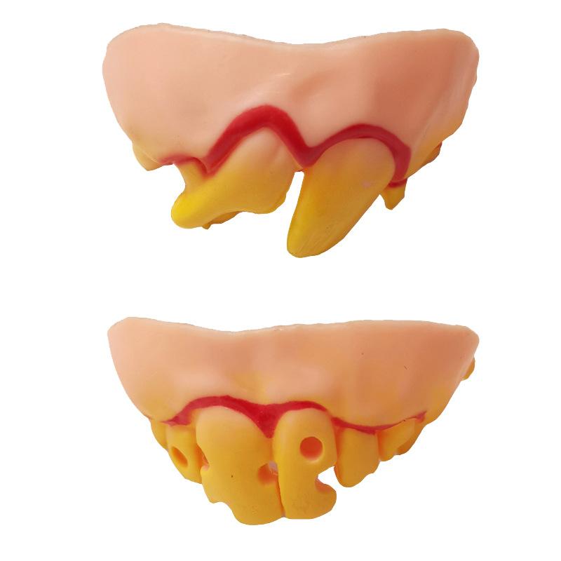 Изображение товара: 10 шт. забавная шутка зуб на Хэллоуин, гнилые зубы, нарядное платье для вечеринки, креативные шутки, игрушки Смешные гаджеты, украшение на Хэллоуин