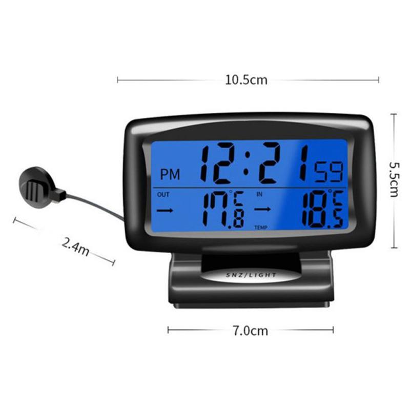 Изображение товара: Светодиодный термометр для автомобиля, электронные часы, часы для автомобиля, ночник, светильник, дисплей температуры, товары для салона автомобиля, светящийся авто