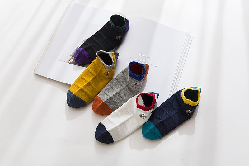 Изображение товара: Мужские хлопковые носки до щиколотки, дышащие Брендовые повседневные носки-поло в деловом стиле, размеры 40-44, для весны и лета, 2021