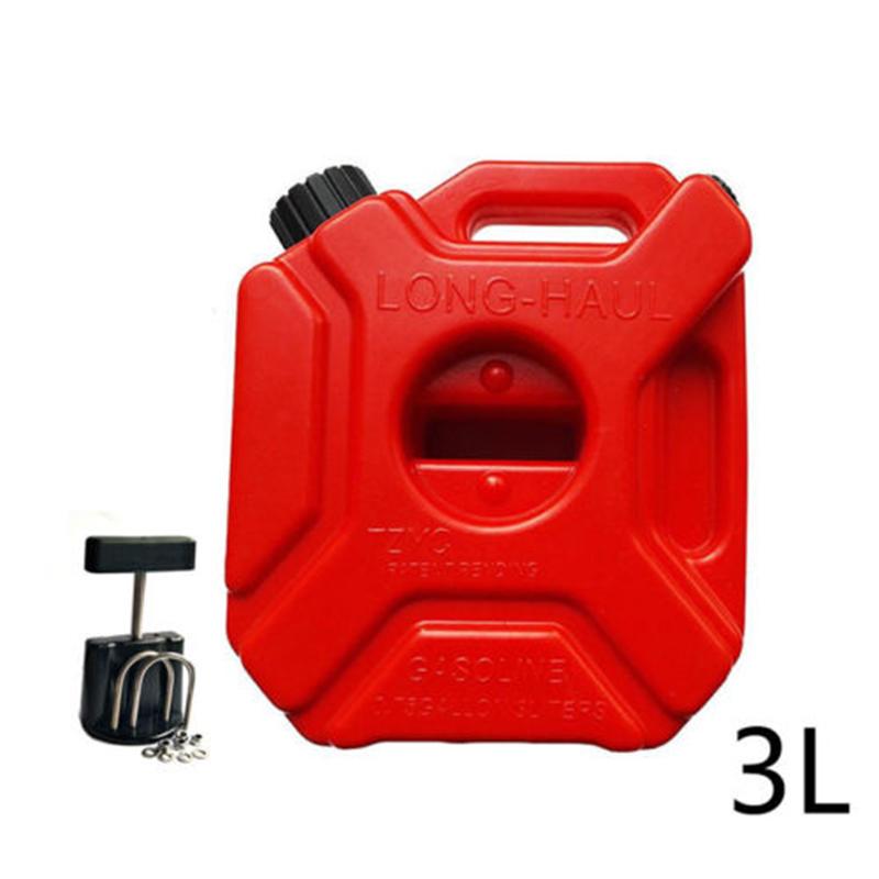 Изображение товара: 3L Red Mount Motorcycle Gas Diesel Petrol Fuel Container Oil Tank Safety Gasoline Fuel-jugs For Car Motorcycle Accessories