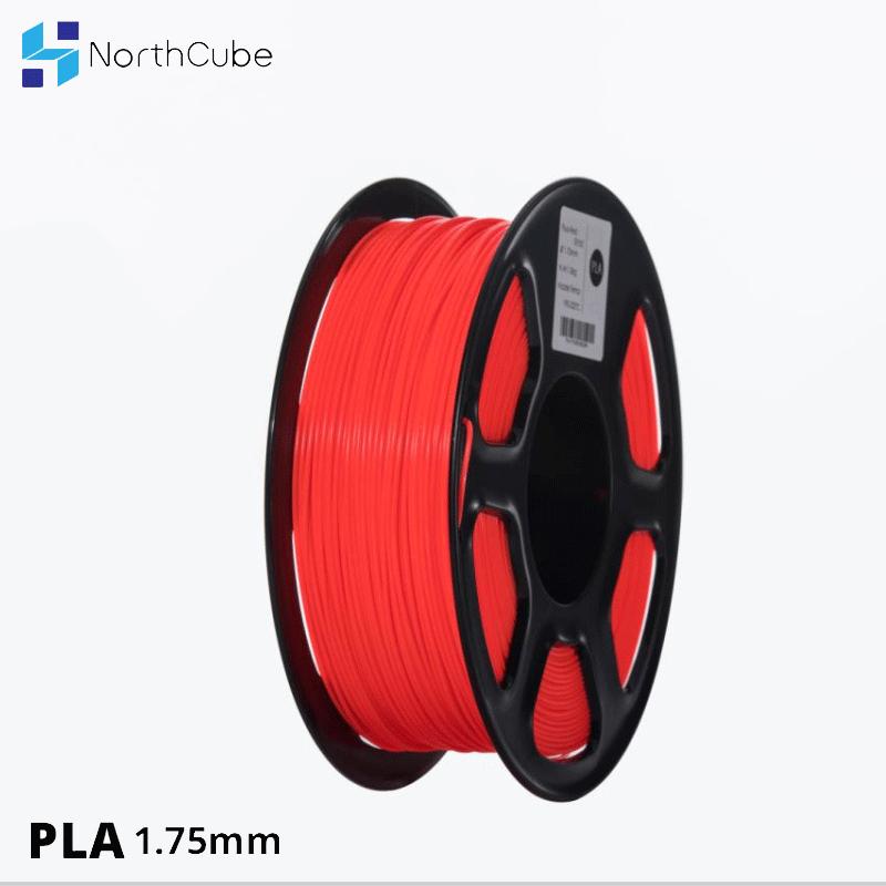Изображение товара: Нить PLA для 3D-принтера NORTHCUBE, 1,75 мм, 1 кг (0,02 фунта) +/-мм, флуоресцентная красная