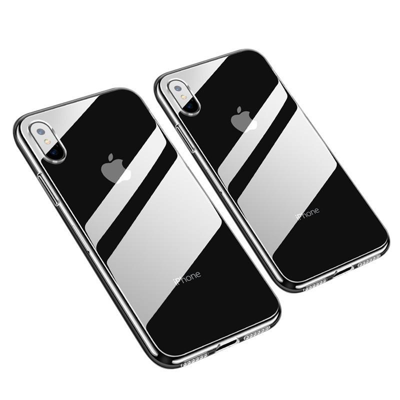Изображение товара: Чехол для Телефона iPhone X Xs Max, Сверхтонкий Мягкий стеклянный чехол из ТПУ для Apple Phone XR 8 7 Plus, силиконовый простой чехол-накладка