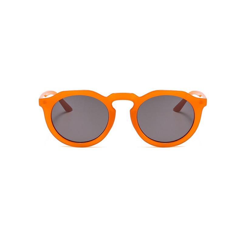 Изображение товара: 2020 Новинка Ретро круглая коробка крем мокко коричневые солнцезащитные очки Маленькая оправа дикие Солнцезащитные очки женские солнцезащитные очки