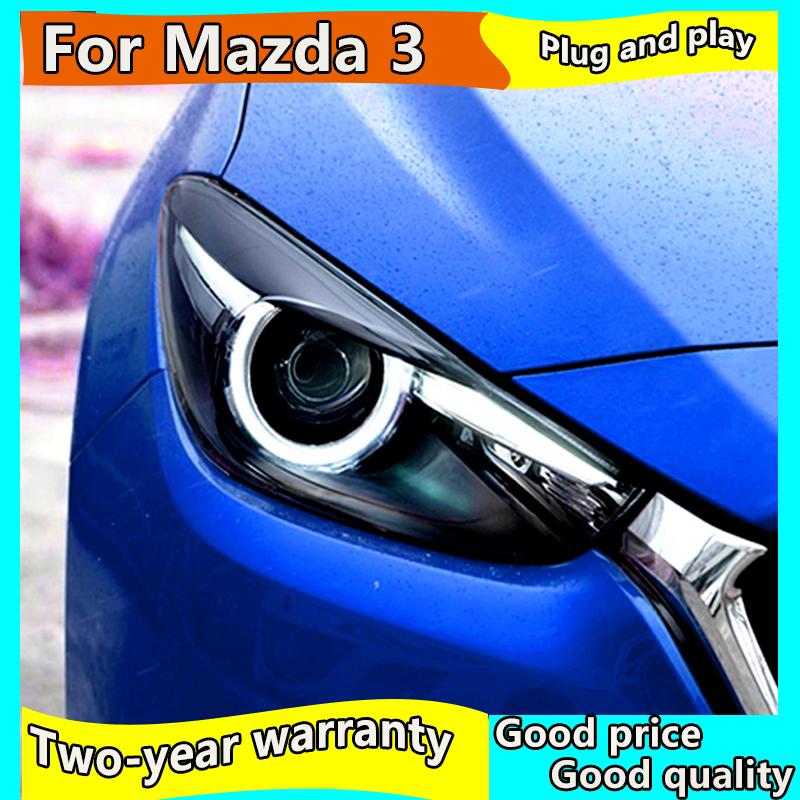 Изображение товара: Стайлинга автомобилей налобный фонарь для Mazda 3 фары 2017-2018 Новый Mazda3 Axela светодиодный задний фонарь светодиодный DRL Bi Xenon Hid авто аксессуары