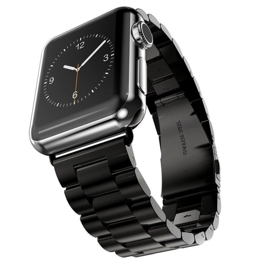 Изображение товара: Ремешок из нержавеющей стали для Apple Watch band 42 мм 44 мм, браслет для iwatch series 5 4 3 2, черный золотистый розовый 38 мм 40 мм