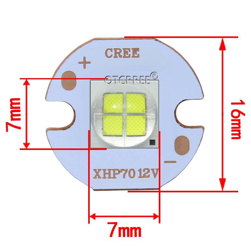 Изображение товара: 5PCS 7070 20W 6V12V Led replace Cree XHP70.2 XHP50.2 LED Emitter Cool White 6500K Car Light Diode Chip Light with Copper PCB