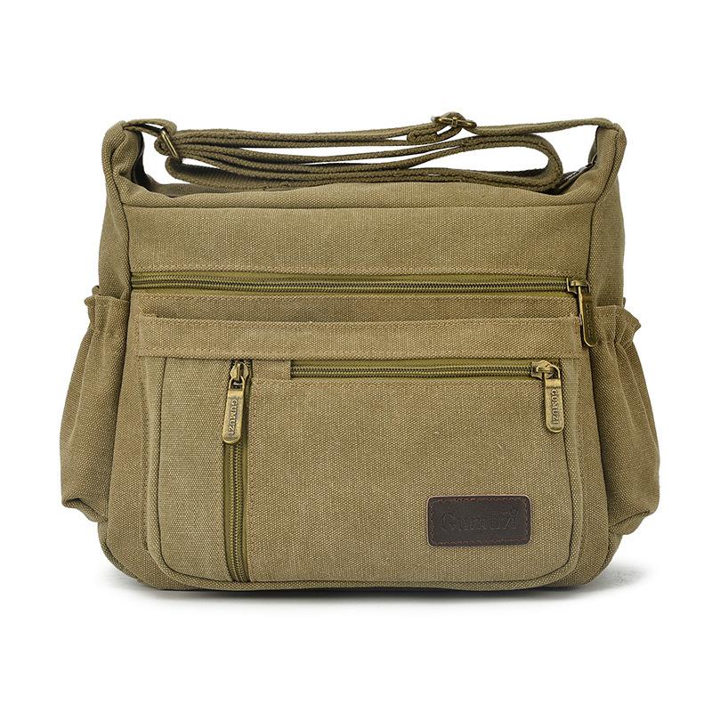 Изображение товара: Мужские сумки, повседневные холщовые сумки через плечо, мужские сумки-мессенджеры, винтажные маленькие пакет, сумка для путешествия