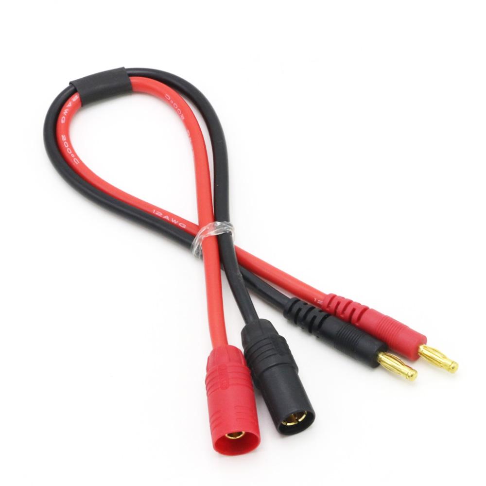 Изображение товара: 10 шт., зарядный кабель Imax B6 4,0 ММ, штекер банана в Amass MPX AS150 XT90 TRX XT60 EC5 с силиконовым кабелем 12AWG, 30 см для батарей Rc